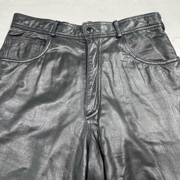 Danier Black Leather Trousers - Picture 2 of 4